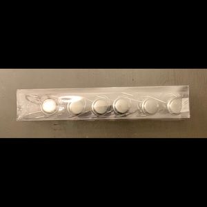 New pack of round silver shower curtain hooks!